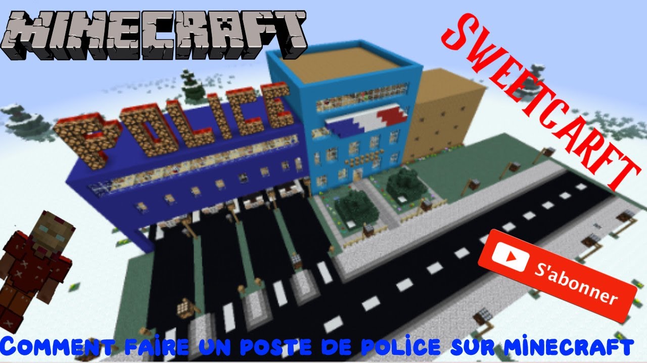 Comment faire un poste de police sur minecraft (Episode 1) - YouTube