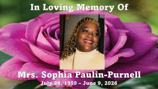 Sophia Paulin-Purnell - Celebration of Life