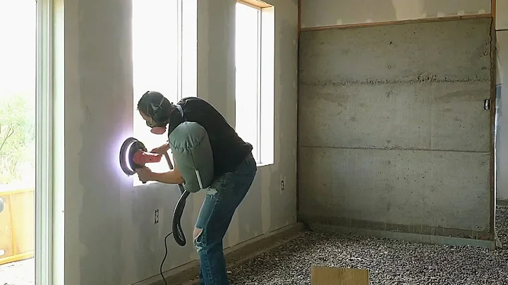 This is a game Changer! ELECTRIC Drywall Sander & Other Progress on Our DIY Off-Grid Home Build #35