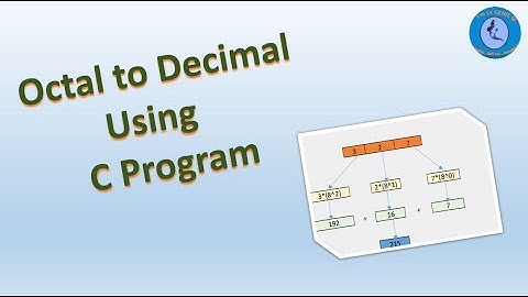 Octal to Decimal - C program