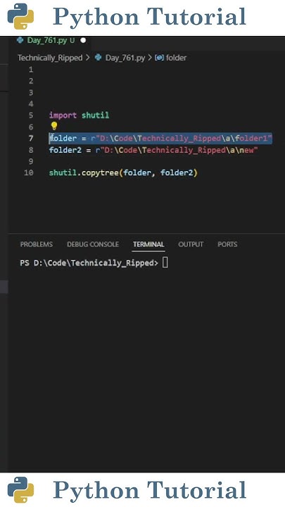 Copying Folders & Everything Inside With Python | Python Tutorial - YouTube