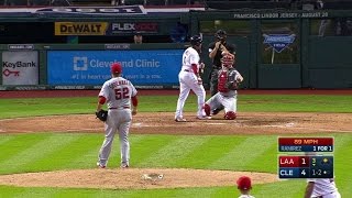 LAA@CLE: Shoemaker K's Ramirez on called strikes