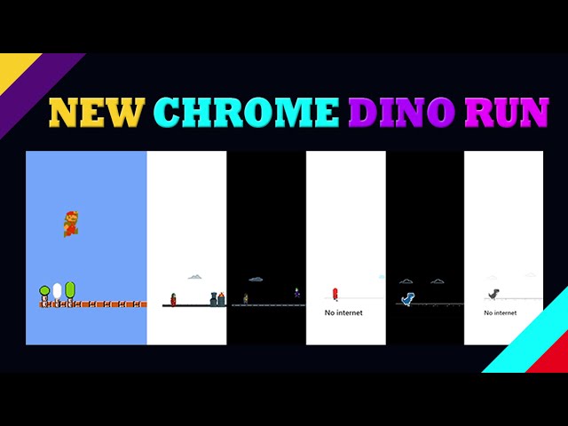 NEW CHROME DINO RUN 2020 ( vivaldi dino, super mario, joker, batman and  night t-rex run ) 