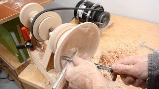 Turning a bowl on the homemade lathe