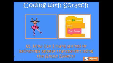 65. How can I make sprites or backdrops appear transparent using the Ghost Effect?
