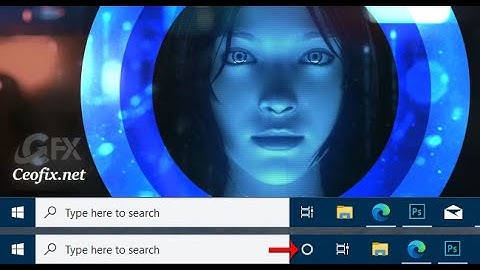 How to Hide Cortana button from the Windows 10 Taskbar