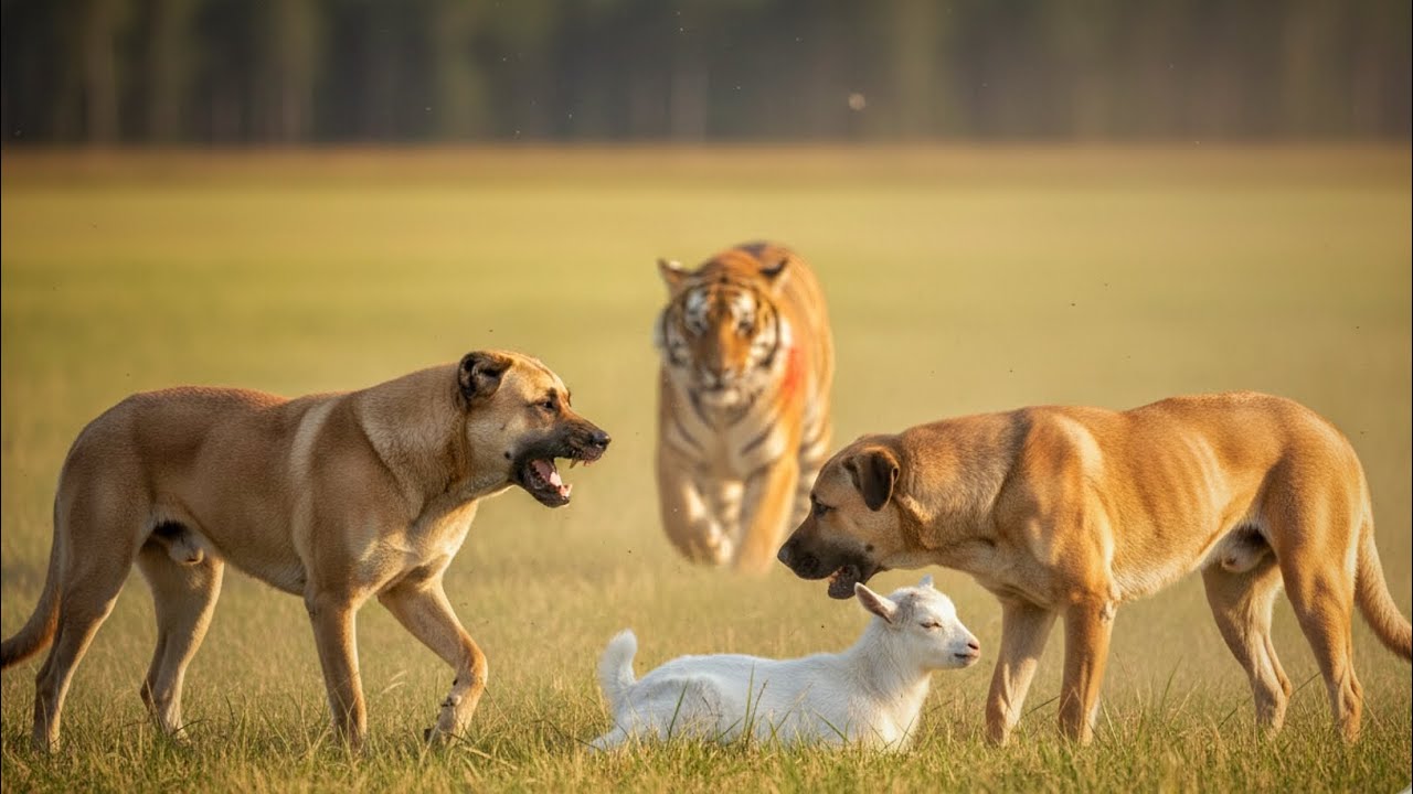  Tiger Attacks a Goat  But Brave Kangal Dogs Save Her Life! 🐕 | Animal Rescue Story