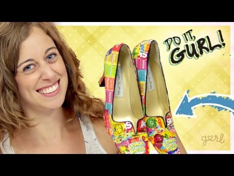 How To Decoupage Shoes (Candy Wrapper Edition!) - Do It, Gurl