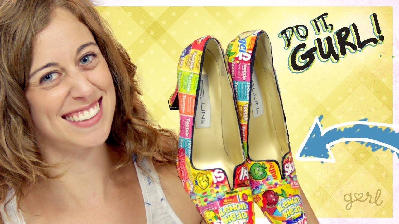 How To Decoupage Shoes (Candy Wrapper Edition!) - Do It, Gurl