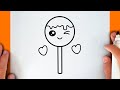 HOW TO DRAW A CUTE LOLLIPOP