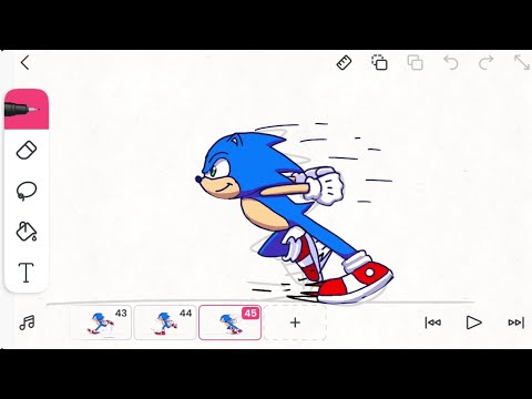 FlipaClip - SONIC Running animation on flipaclip