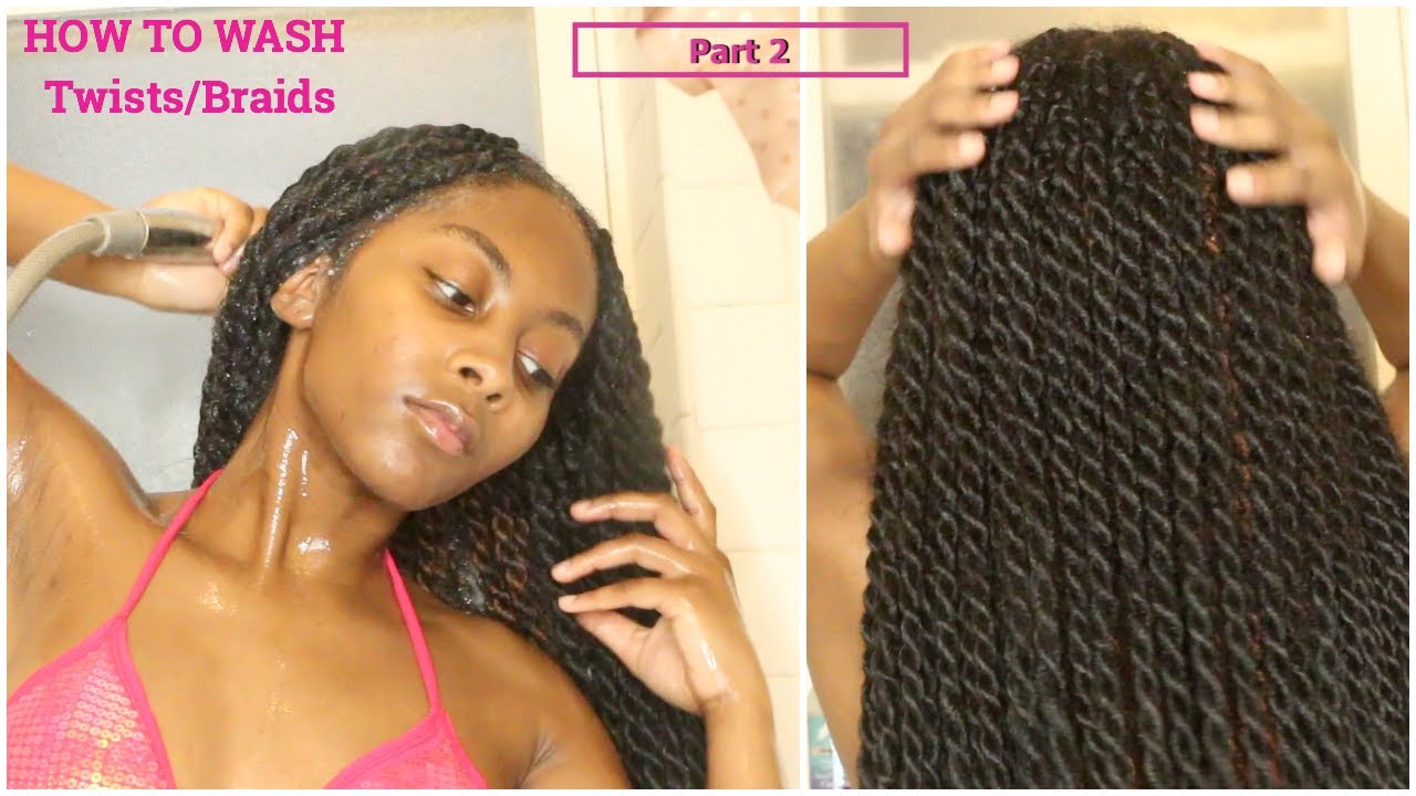 How To Wash and Condition Senegalese Twists & Box Braids (Part 2) | No ...