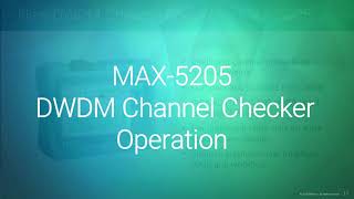 Exfo MAX-5205 DWDM Channel Checker