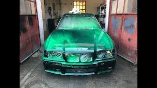 Nietypowe lakierowanie Gruza z kolorowym proszkiem! #4 - DriftGruzProjekt BMW E36