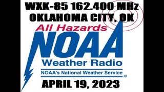 NOAA Weather radio WXK-85 Oklahoma City Severe weather April 19, 2023