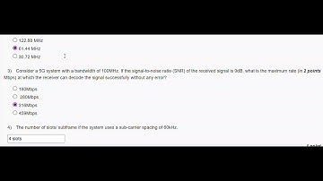 5G Wireless Standard Design week 1 Assignment Answers