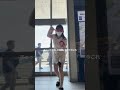 寝坊してすっぴんで横揺れチャレンジ