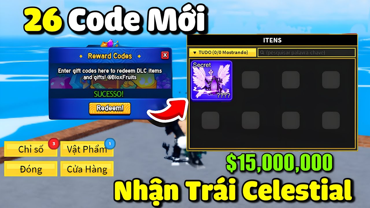Tổng Hợp 26 Code Blox Fruit Mới Nhất Nhận X2 EXP Và Trái Celestial Miễn Phí Còn Sử Dụng Được