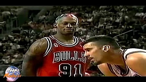 Dennis RODMAN vs Frank BRICKOWSKI - 1996 NBA Finals!