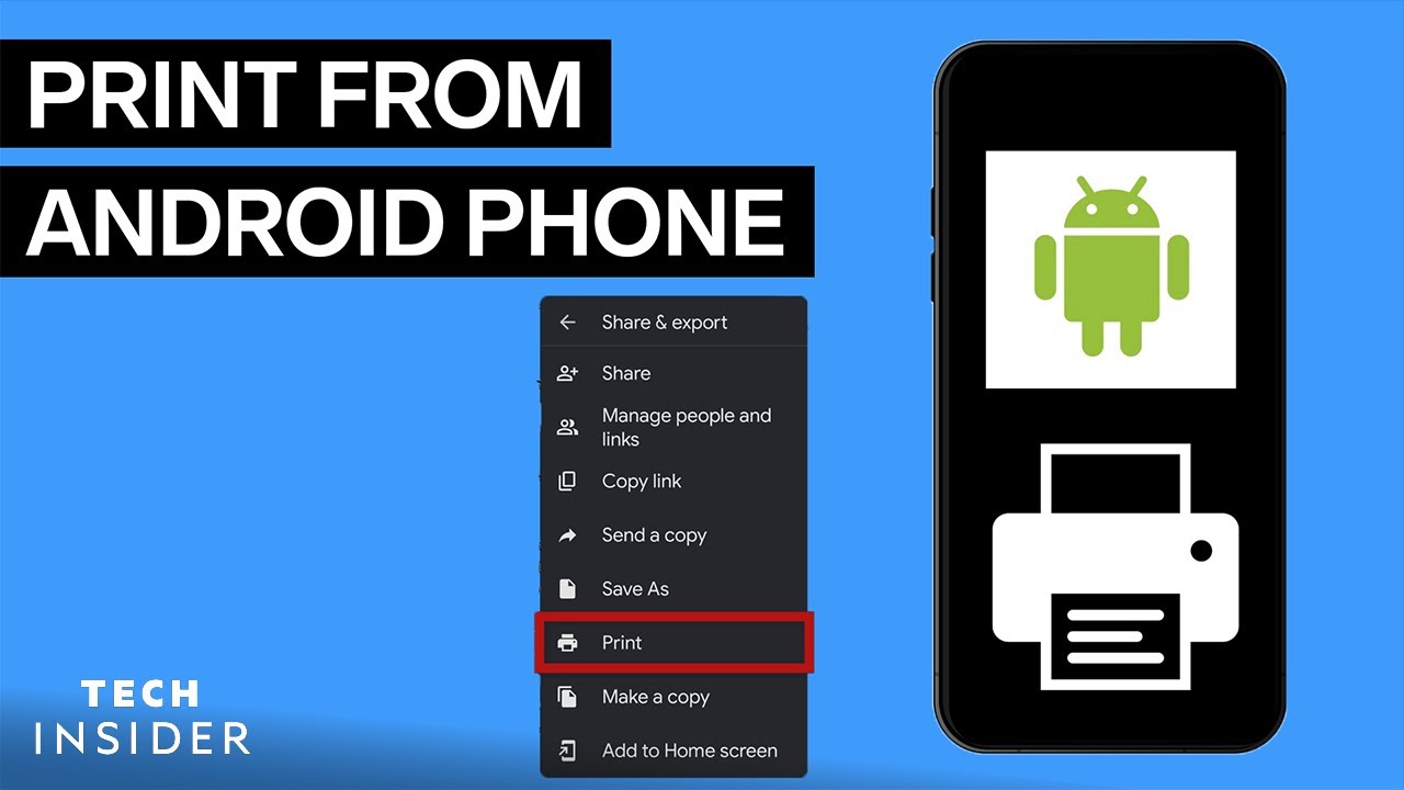 How To Print From Android Phone YouTube