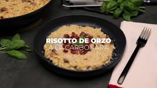 Risotto de orzo a la carbonara