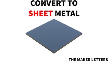 Fusion 360 convert to sheet metal | Free Fusion 360 tutorials