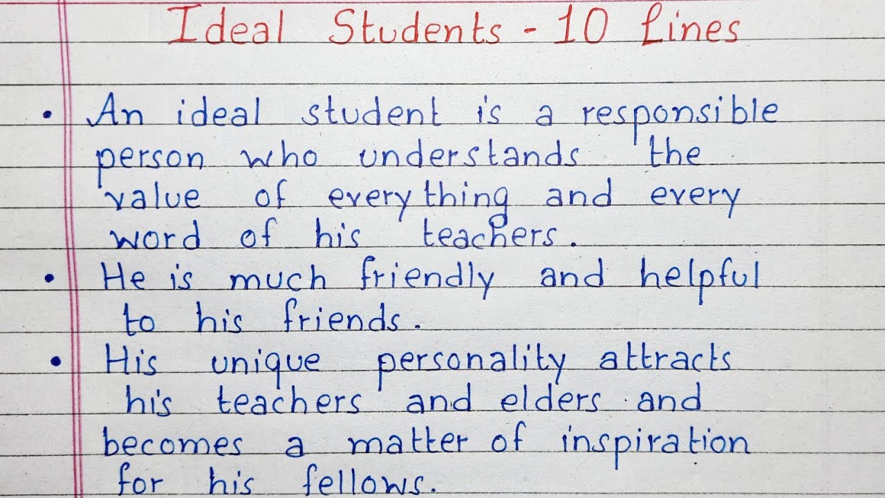 essay about good student