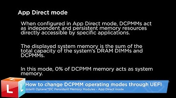 Configuring DCPMMs in App Direct mode through UEFI
