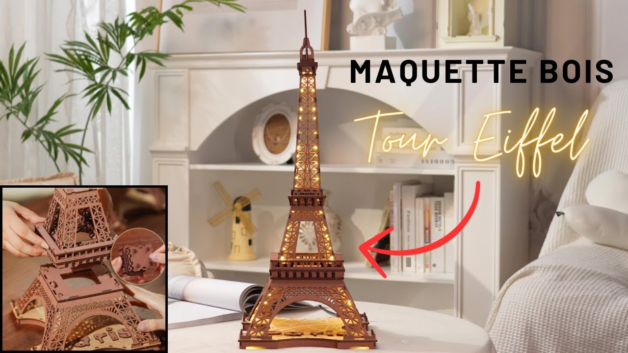 Maquette en Bois Rolife Tour Eiffel Lumineuse TGL01 