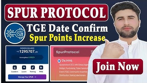 Spur Protocol Mining TGE Date Confirm | Spur Points Increase | Rizwan Baloch 2.0