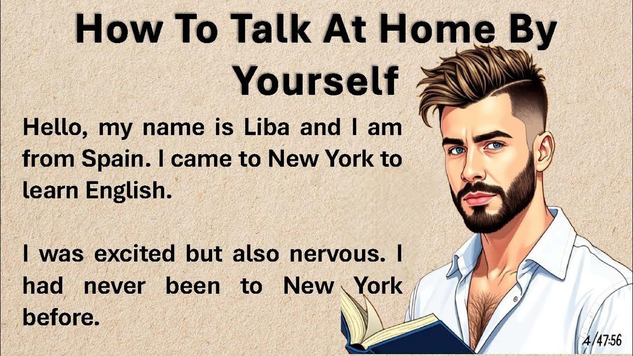 How To Talk At Home By Yourself - Graded Reader - Improve Your English ...