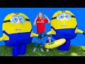 Assistant Joins Batboy Ryan and Smalls Play Minion Touch in the Park