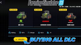 Purchasing Every Paid Vehicle and Tool (DLC) in Farming Simulator 23, urdu hindi screenshot 4