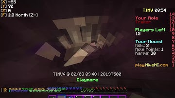 TIMV#2 TRAITOR roles on HiveMC : 12 kills !