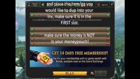 Runescape duplication glitch