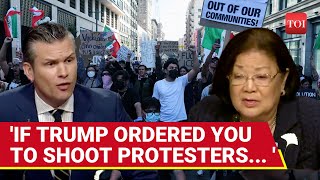 'Reject Your...': Pete Hegseth Lays Into Senator For Brutal Question ON LA Protest