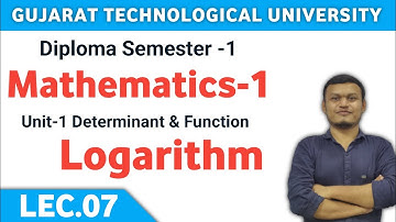 Mathmatics-1 | L-7 | GTU Diploma sem 1 | Logarithm #transientclasses #gtu