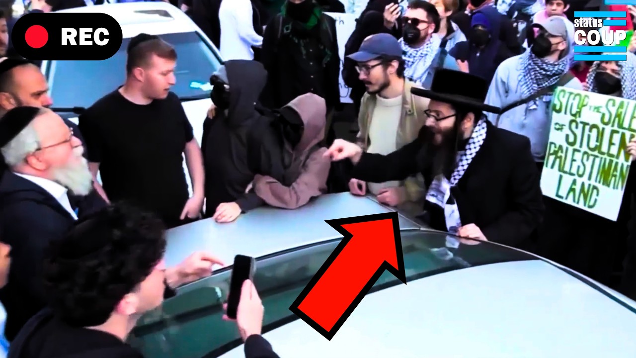 “F*CKING TERRORISTS!” WILD BRAWL Between Zionists and Pro-Palestine Protesters