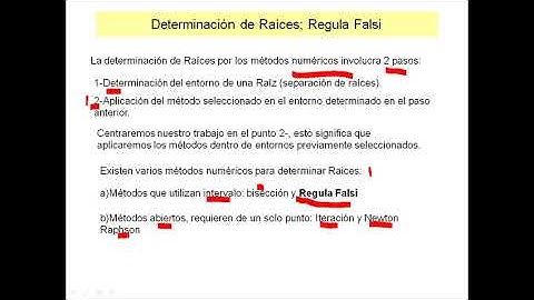 Metodo de regula falsi Teoria