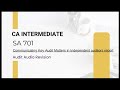 SA 701 | CA INTER AUDIT | CH 8 | AUDIO REVISION
