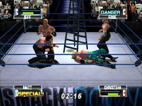 WWF No Mercy: Edge and Christian vs. The Hardy Boyz Ladder Match ...