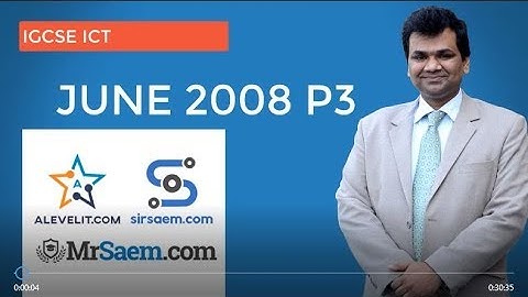 IGCSE ICT JUNE 2008 P3