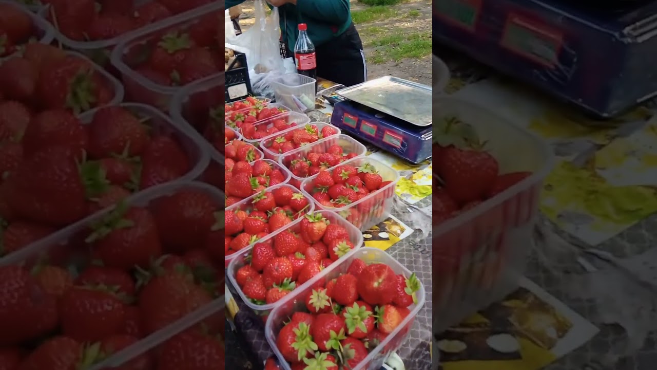 Полтава/КЛУБНИКА ЦЕНА/ Рынок "ХИТРЫЙ" на южном/22.06.2023