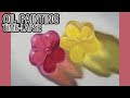 [油絵タイムラプス] 1時間40分で描くリアルな花のグミのメイキング | Oil Painting Time Lapse