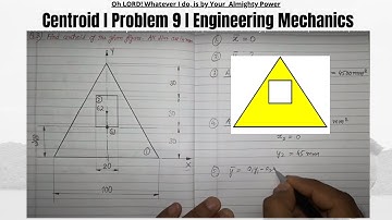 How to find Centroid of Composite Area | Centroid | Centre of Gravity | Mechanics | Problem 9 | 9.10
