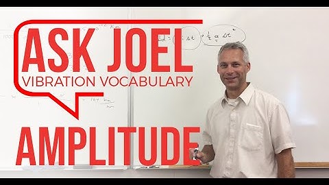What is Amplitude in Vibration Resonance? #askjoel