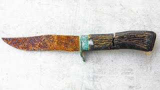 Restoration Soviet HUNTING KNIFE  Handle Saved!