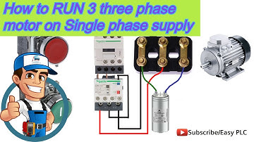 How to RUN three phase motor on Single phase supply ?