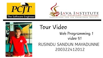 Tour video | Web Project | Task 51 | Java Institute