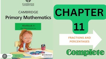 "Chapter 11 Fractions & Percentages | Cambridge Primary Maths Workbook 4 Solutions"